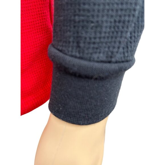 GALAXY By Harvic Men’s T-Shirt L Red Black Long Raglan Sleeve Crewneck Casual - Picture 9 of 10